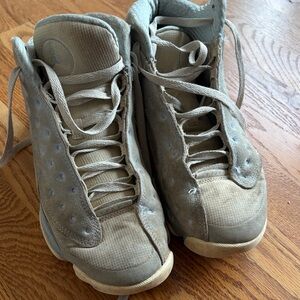 Jordan Air Jordan 13 Retro High Top Lace Up Sneakers Beige Light Blue Basketball